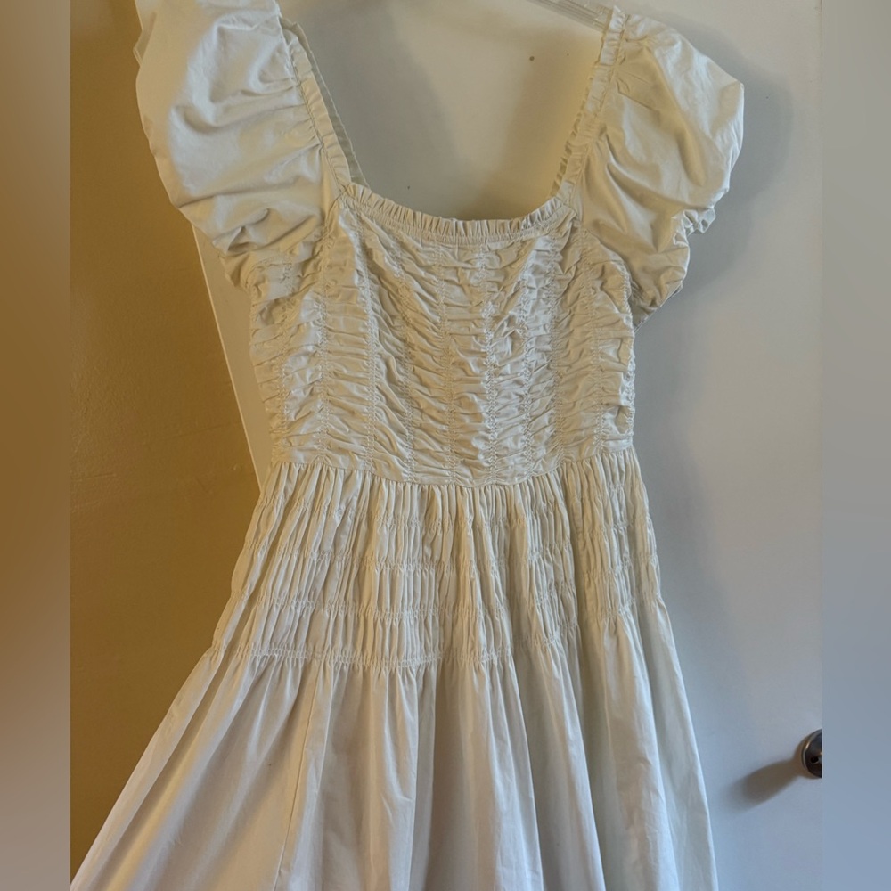 Doen Katherina Shirred Cotton-Voile Midi Dress - Picture 11 of 12